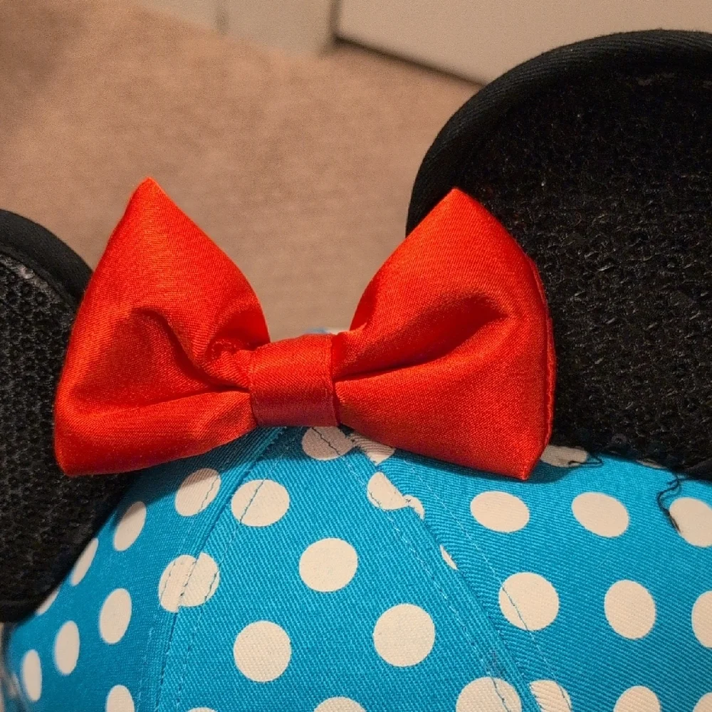 Polka Dot Minnie Mouse Cap with Ears NWOT